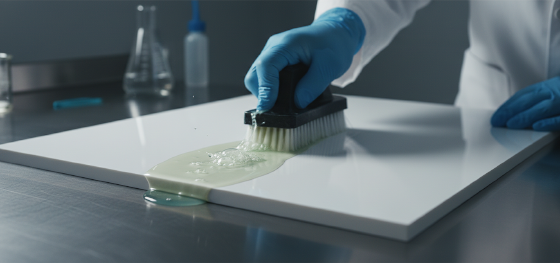 repelling harsh industrial bleach on highly polished polyurethane panels repelling harsh industrial bleach on highly polished polyurethane panels