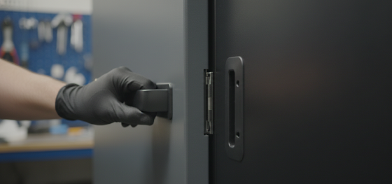 tactile inspection of a rigid industrial enclosure made via RIM