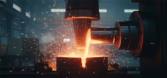 molten metal injection phase in industrial hardware manufacturing