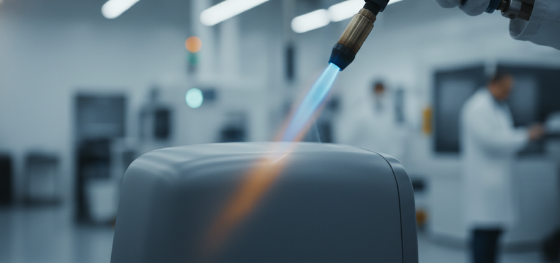 flame treatment molecular bonding preparation for RIM parts flame treatment molecular bonding preparation for RIM parts