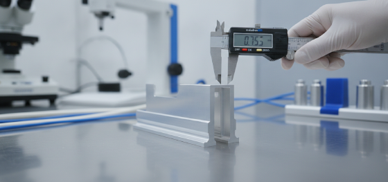 measuring precise micro thin wall thickness on custom metal hardware