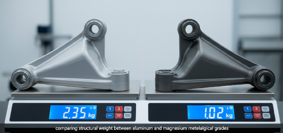 comparing structural weight between aluminum and magnesium metallurgical grades