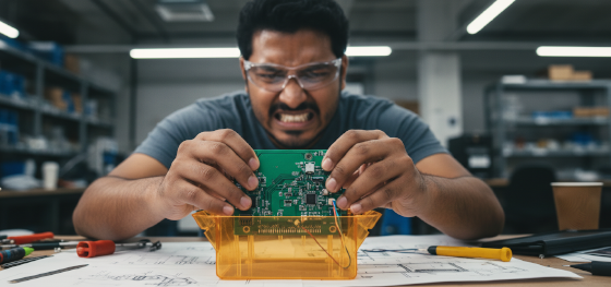 catastrophic circuit board fitment failures inside cheap plastic test models