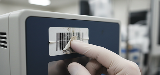 failing barcode stickers on expensive custom hardware enclosures