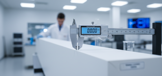 precision measurement of long term dimensional creep in RIM parts