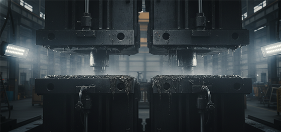extreme hydraulic clamping force in metal injection machinery