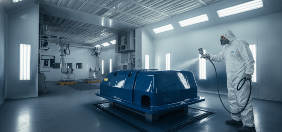 painting large plastic parts