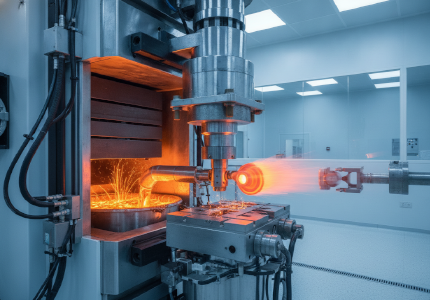 molten zinc flowing from submerged gooseneck pump in high pressure injection.png