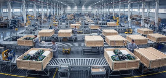 integrated turnkey facility packing high precision aerospace components