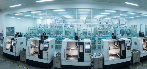 Automated trivalent chromium zinc plating line operating seamlessly behind a CNC turning center in Jucheng's Shenzhen facility