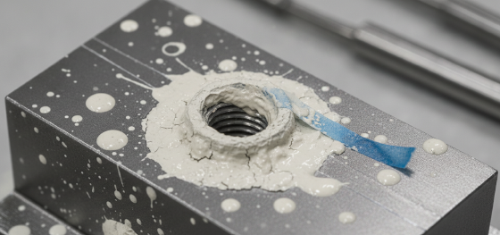 Precision threaded hole completely clogged and ruined by excessive dried paint buildup