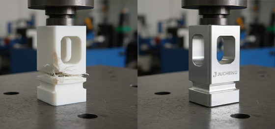 benchmarking tensile yield strength between additive plastics and subtractive metal