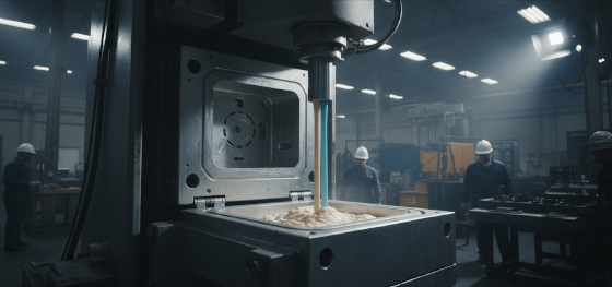 mixing liquid polymers inside low cost aluminum tooling for massive hardware enclosures