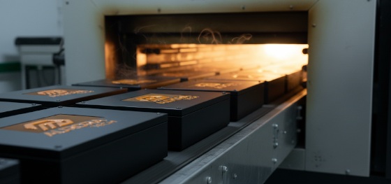 thermal curing ovens locking heavy duty liquid graphics permanently
