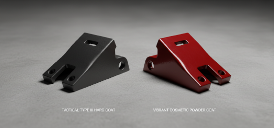 benchmarking tactical hard coats against vibrant cosmetic powder finishes