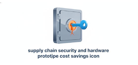 supply chain security and hardware prototype cost savings icon