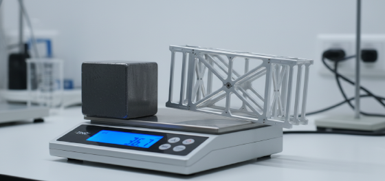 comparing material density and weight for aerospace components