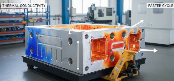 aluminum mold thermal conductivity optimization for faster cycle times