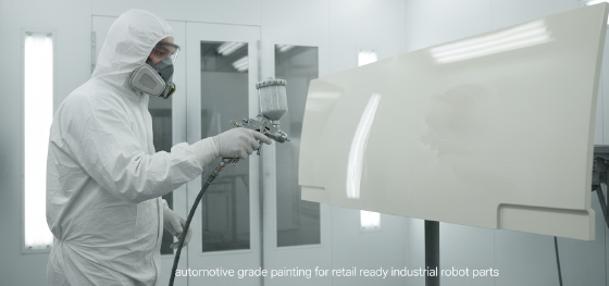 automotive grade painting for retail ready industrial robot parts