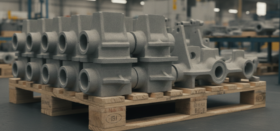 heavy duty raw metal castings ready for robotic assembly lines