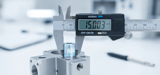 measuring microscopic dimensional tolerances on machined hardware