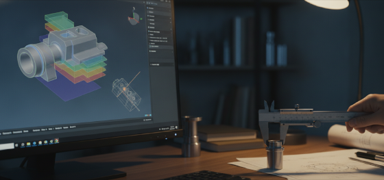 calculating precise machining allowance on digital design blueprints