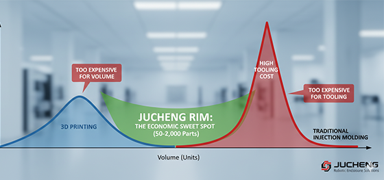 economic sweet spot for low volume RIM parts in hardware development