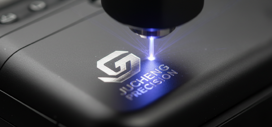 vaporizing dark anodic layers to reveal bright silver corporate branding