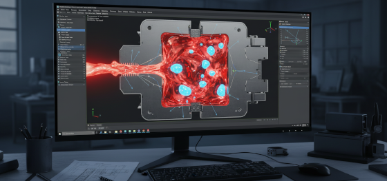 thermal flow simulation preventing air traps in metal casting