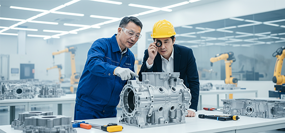 quality inspection of flawless custom metal hardware components